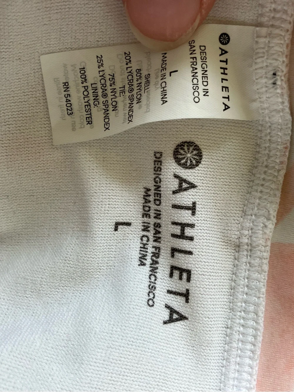 Athleta | Kata South Beach Bikini Top and Shorts Set Pink Quartz Swirl 36D/DD L